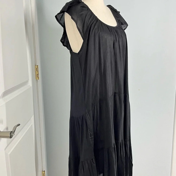Raviya black see through tiered cover up size S - Picture 7 of 11